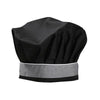 Cappello Cuoco Nero con Fascia Grigia