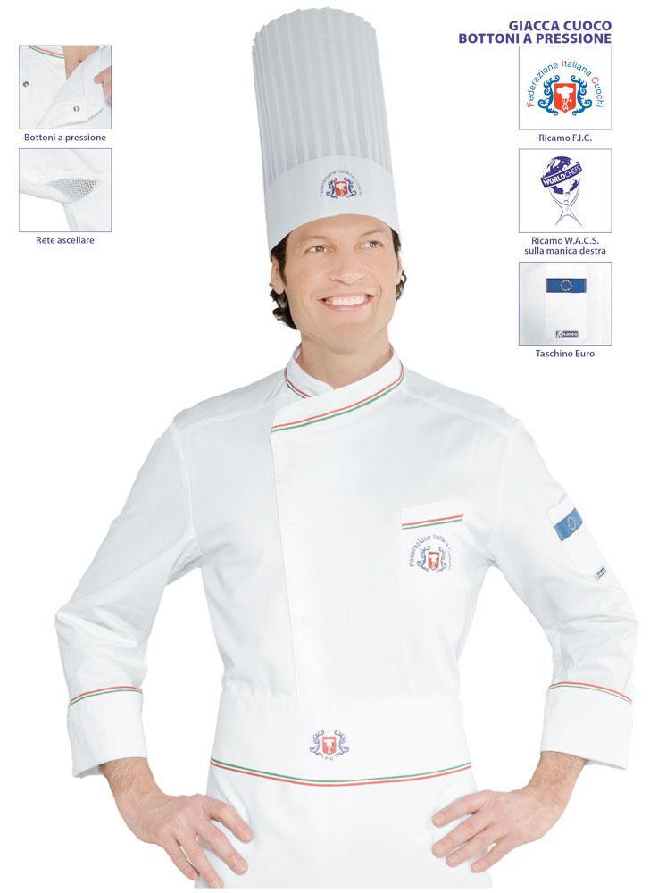 Giacca Cuoco FIC Bilbao Manica Lunga