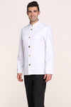 Bellhop Jacket Mandarin Neck White