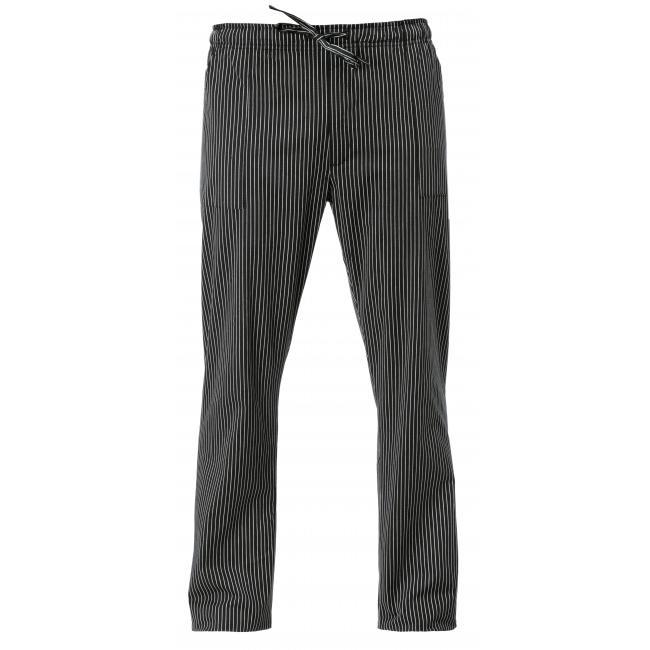 Pantalone Cuoco Enrico Gessato Nero